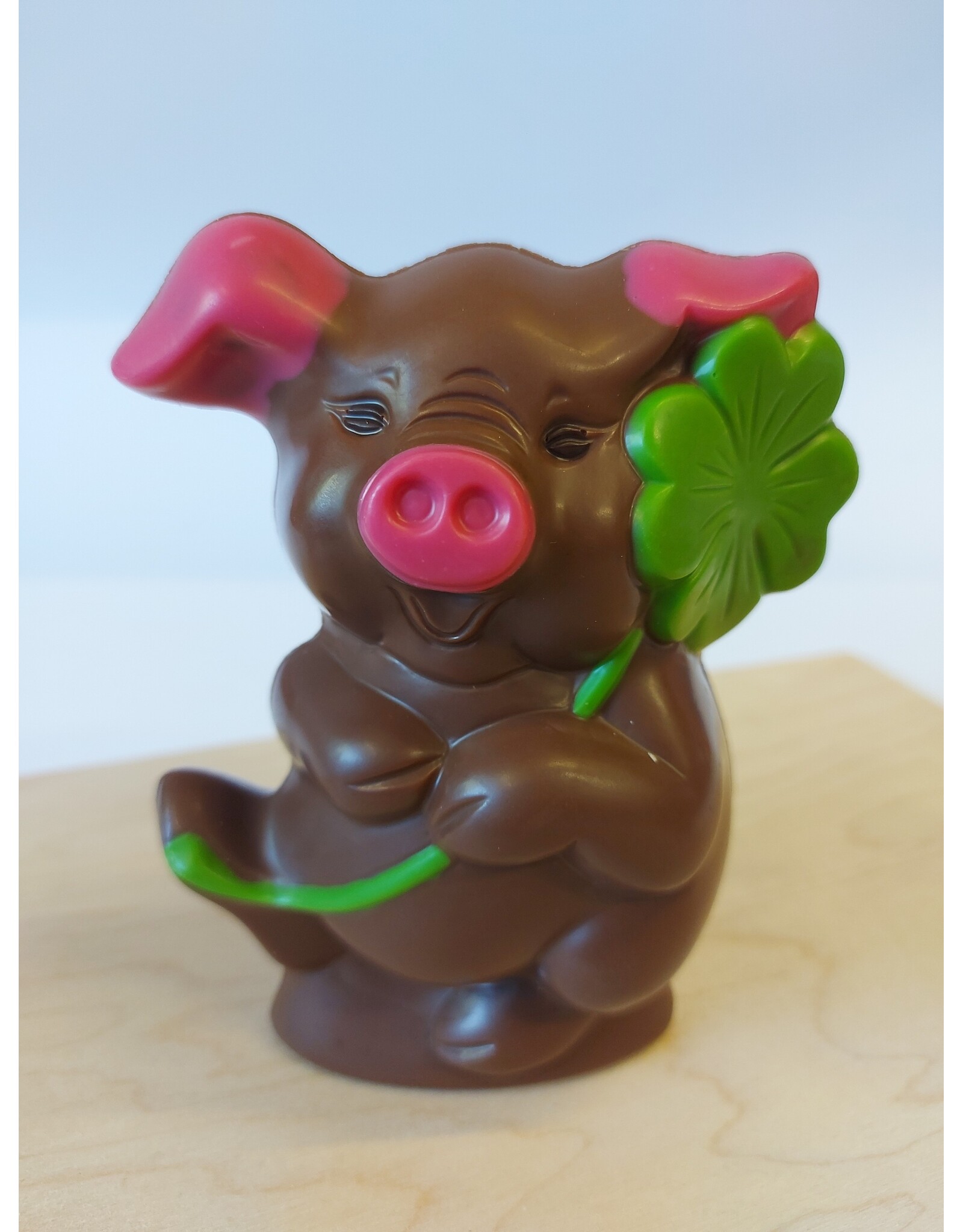 Varkentje Piggy melk chocolade ingekleurd - 13 cm