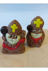 Mini sint decoré chocolade 10 cm