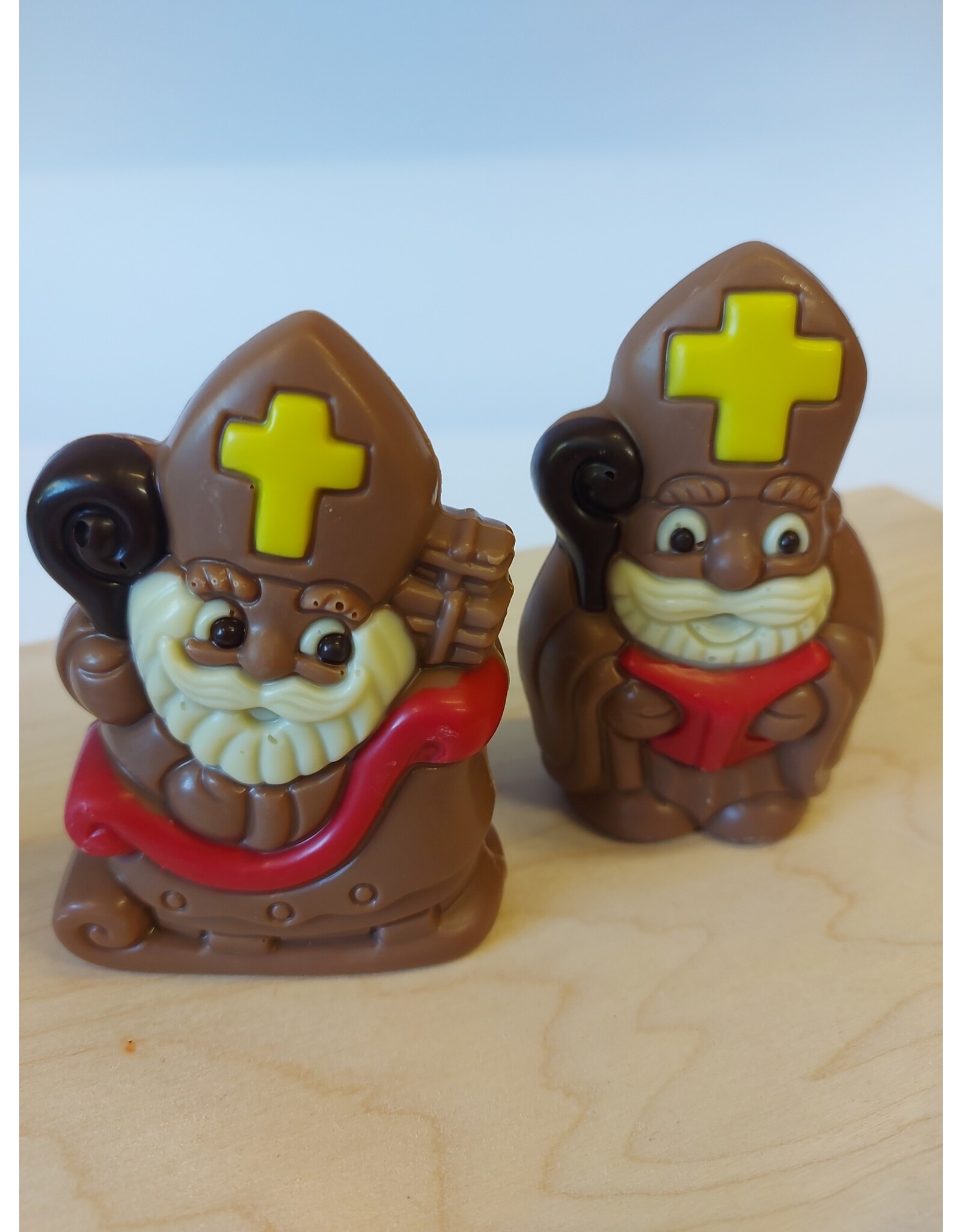 Mini sint decoré chocolade 10 cm