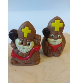 Mini sint decoré chocolade 10 cm