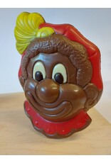 Hoofd Piet 18 cm melk chocolade ingekleurd