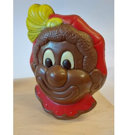Hoofd Piet 18 cm melk chocolade ingekleurd