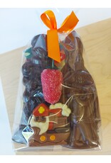 sint geschenk ; mica zakje met sint en piet 90 gr , olvrouwkes, marsepein ,...