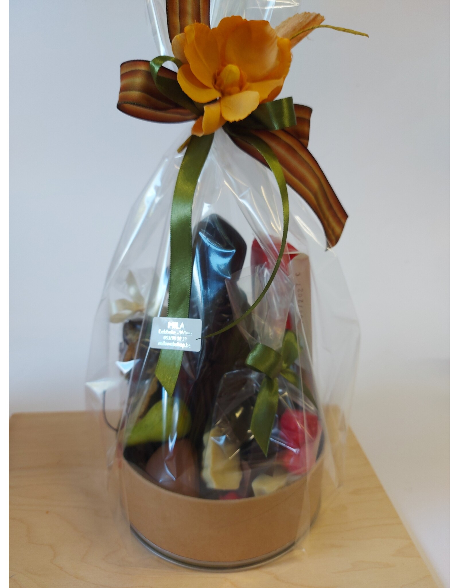 sint geschenk ; craft box in mica zakje met sint 150 gr , ...