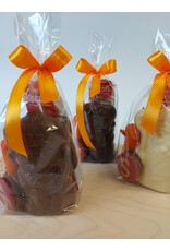 sint geschenk ; chocolade Sint of piet  80 gr , speculoos, marsepein, ..