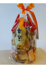 sint geschenk ; Sint met zwemband melk marbré - nic nac, gouden munten, suikergoed, ...
