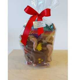 sint geschenk ; eenhoorn in chocolade, speculoos, guimauve, ..