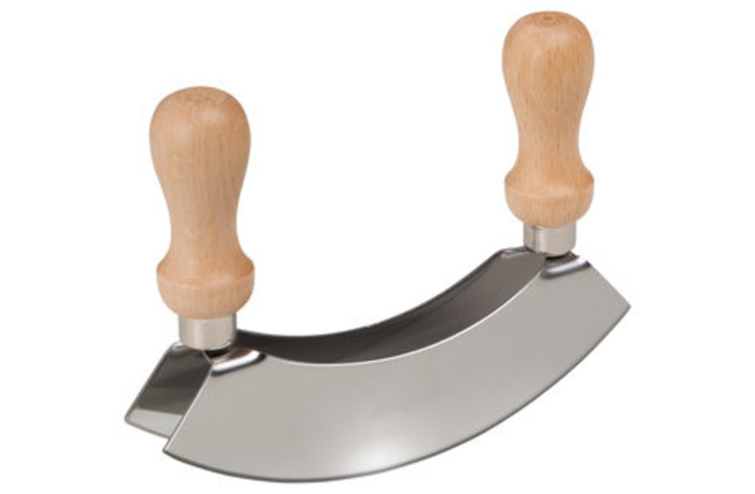 Bakmina Wiegemes mezzaluna kruidensnijder (dubbel blad) 14 cm