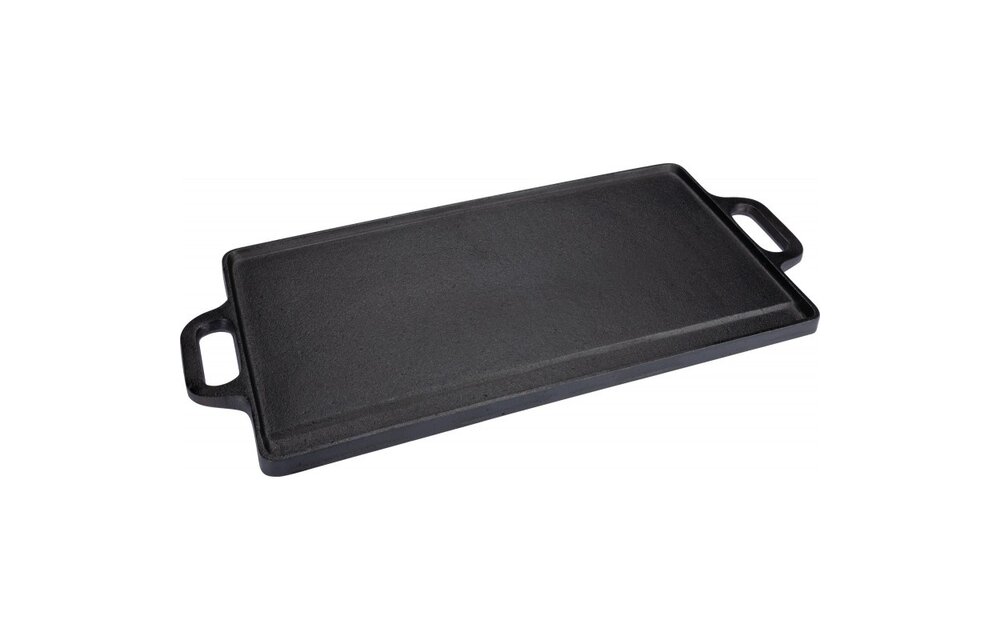 Baumalu gietijzeren dubbelzijdige bakplaat / grillplaat /plancha 42 x 23
