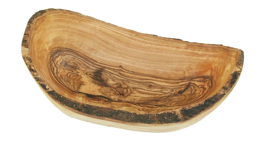 Bakmina Rustic tray of olive wood for eg nuts about 16 cm