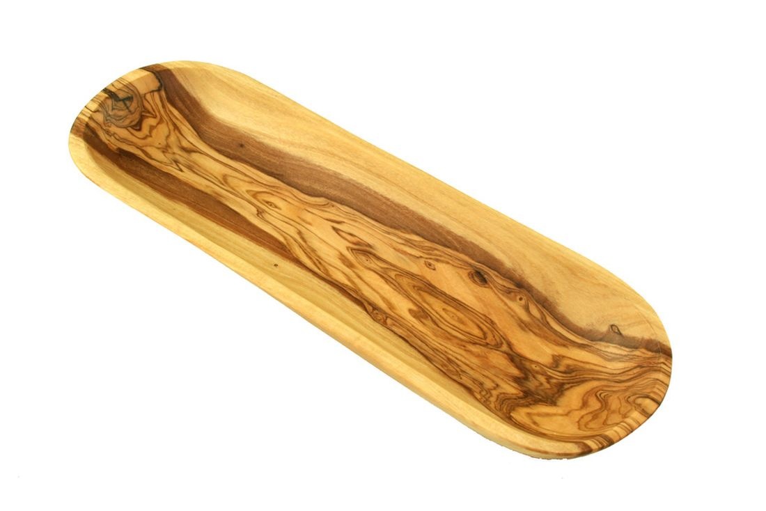 Bakmina Olive or baguette dish about 30 cm from olive wood