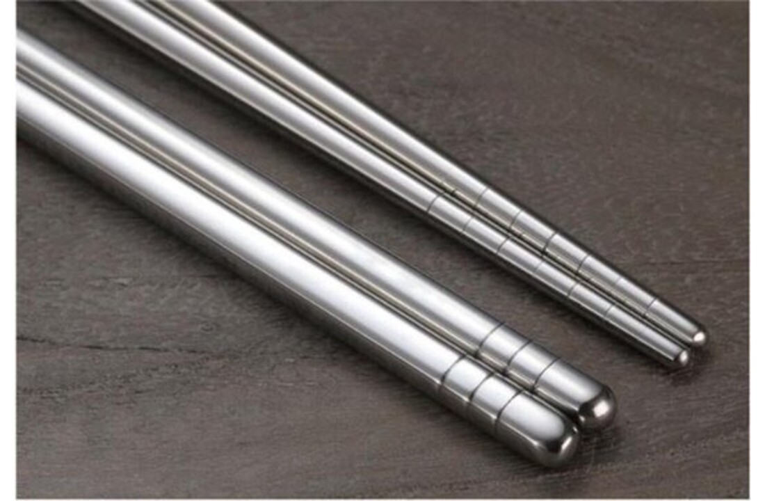 5-Delige Chopsticks Set (10 stuks) - Design RVS Eetstokjes