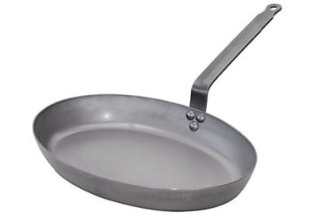 De Buyer Carbone Plus Ovale Vispan - L 36 B 25 cm - Plaatstaal
