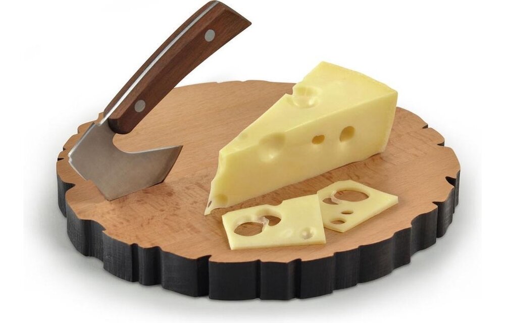 Fred Cheese Log cheese / meat board with knife