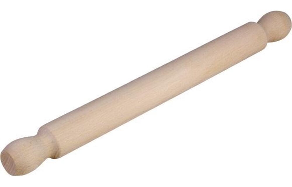 Bakmina 40 cm Beukenhouten deegroller, deegstok, rolling pin, pizzaroller