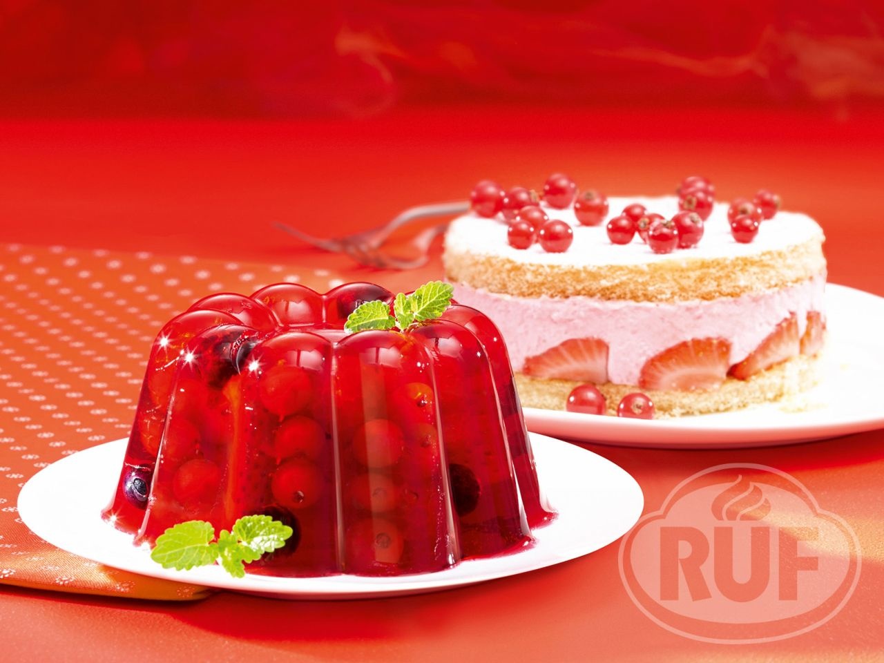RUF Bladgelatine Rood 12 bladen 20 gram