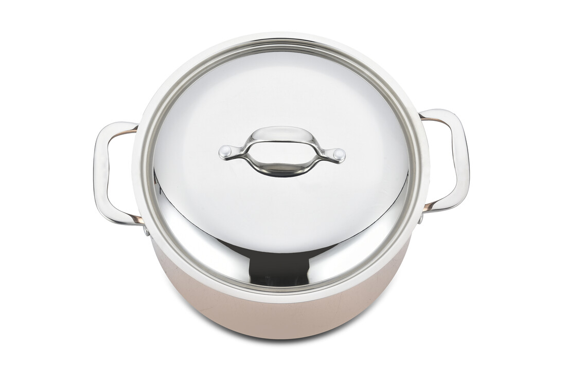 BaumaluB´Chef Koperen soeppan/kookpan met deksel (ALLE warmtebronnen)