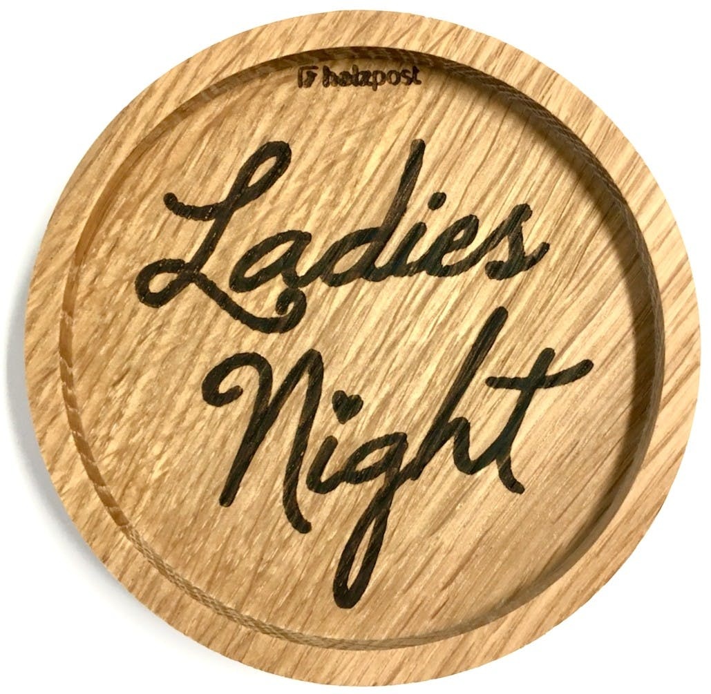 Eichenholz Untersetzer Ø 11,2 cm Ladies Night