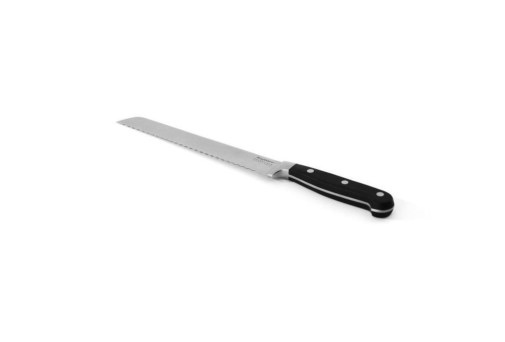 Bread knife 20 cm, Black - Stainless steel