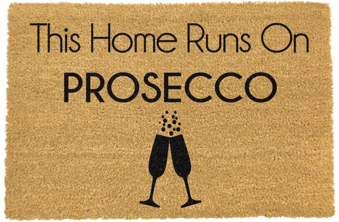 This Home Runs On Prosecco deurmat