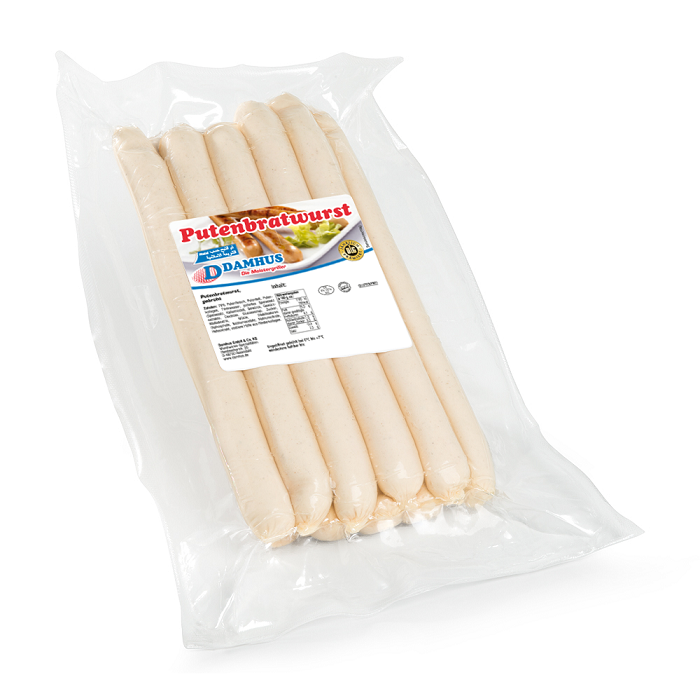 Eine köstliche Bratwurst aus Putenfleisch ist ein Genuss. - Glutenfrei -