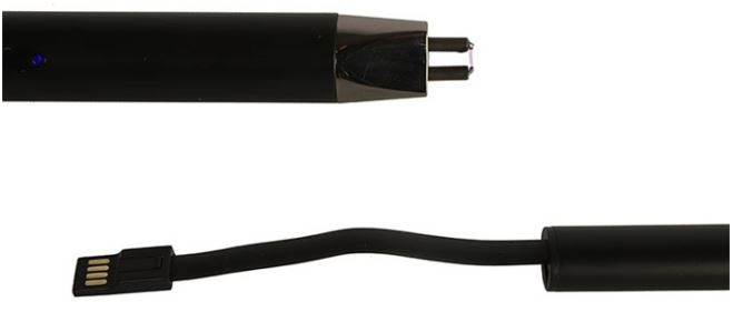 aansteker USB oplaadbaar 20,5 cm staal zwart