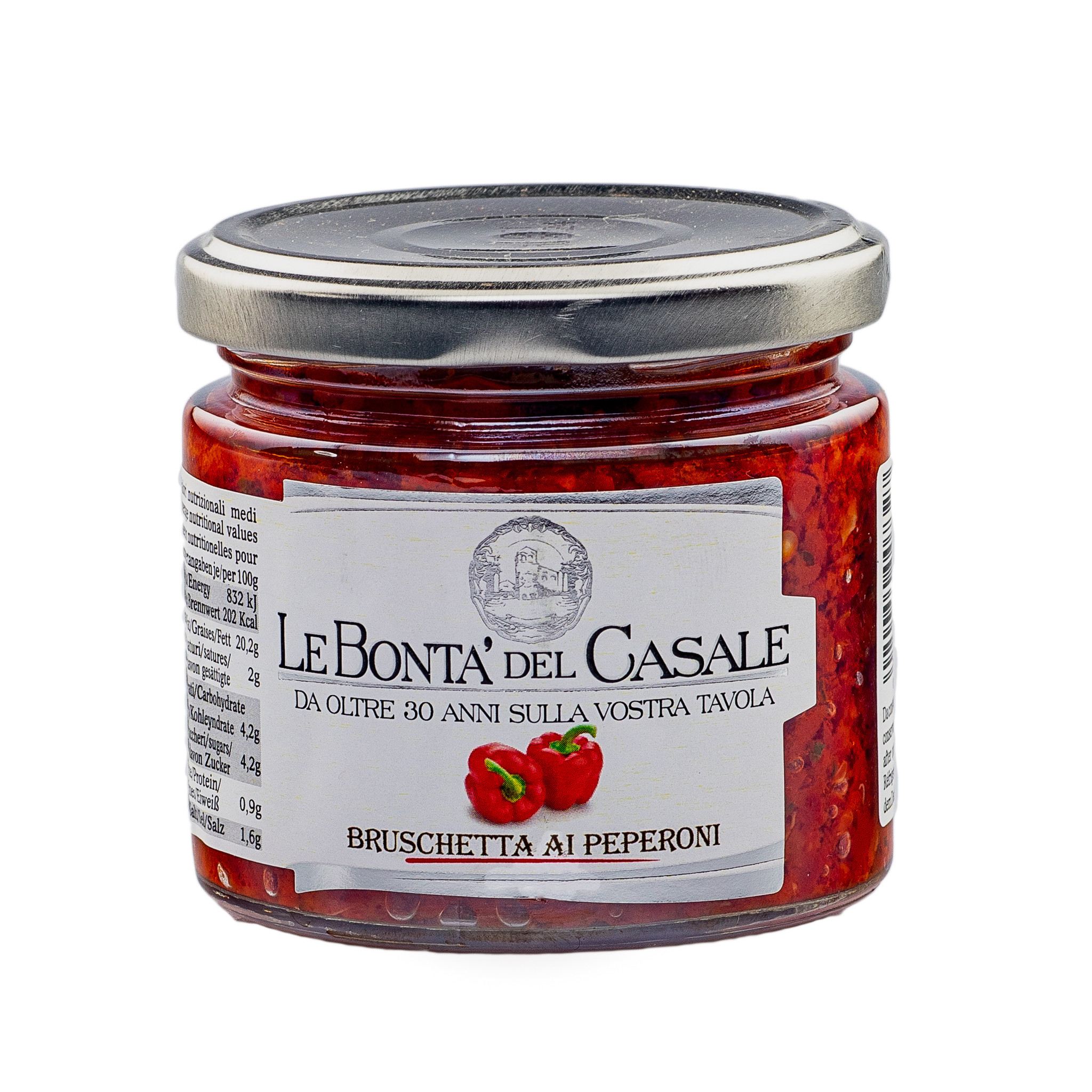 Deze bruschetta is gemaakt van de beste Italiaanse paprika’s.