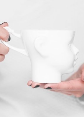 ENDE Ceramics Doll Head Mug - White Porcelain