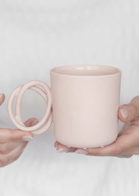 ENDE Ceramics Twisted Handle Mug Pink