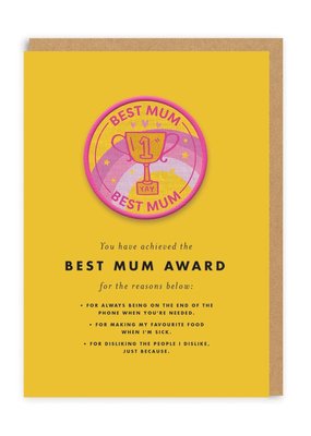 OHH DEER Best Mum Award & Patch