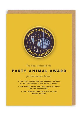 OHH DEER Party Animal Award & Patch