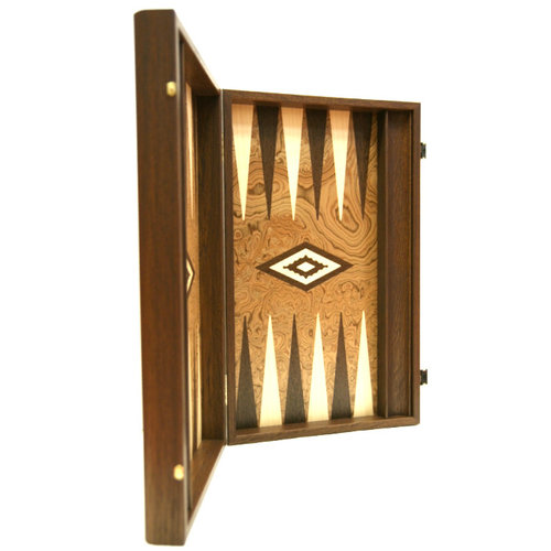 Manopoulos Backgammon Walnusswurzel 48 x 30 cm