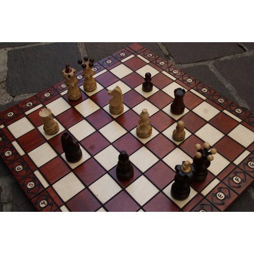 Sunrize Schachspiel Ambassador New Line braun, 55 x 28 x 6cm