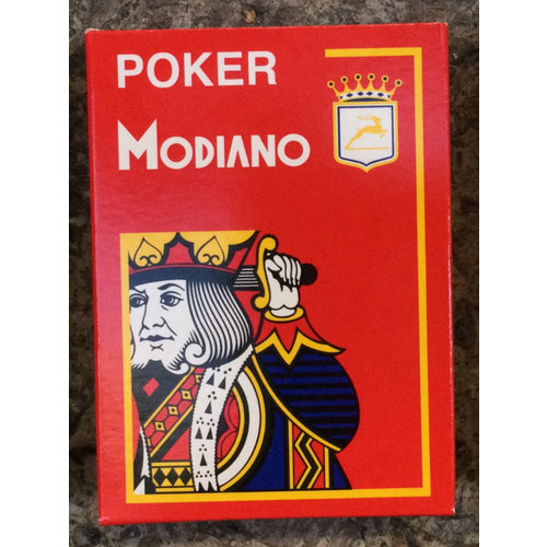 Modiano Poker 100% Plastik, Rot