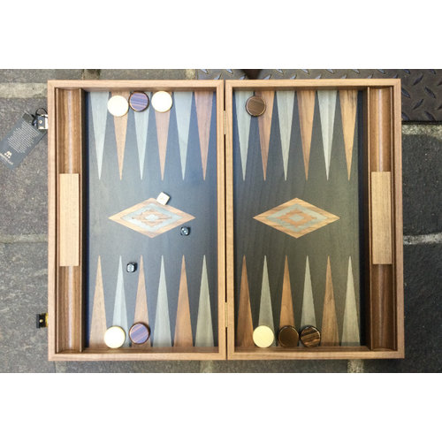 Manopoulos Backgammon amerikanische Walnuss 48 x 30 cm