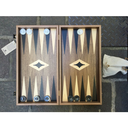 Manopoulos Backgammon Walnuss 48 x 25 cm