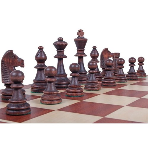 Sunrize Staunton Nr.6 gewichtet, in Holzbox dunkel 220x140x90,