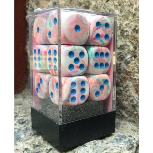 Chessex Festive Polyhedral 16mm d6 Pop Art /blue