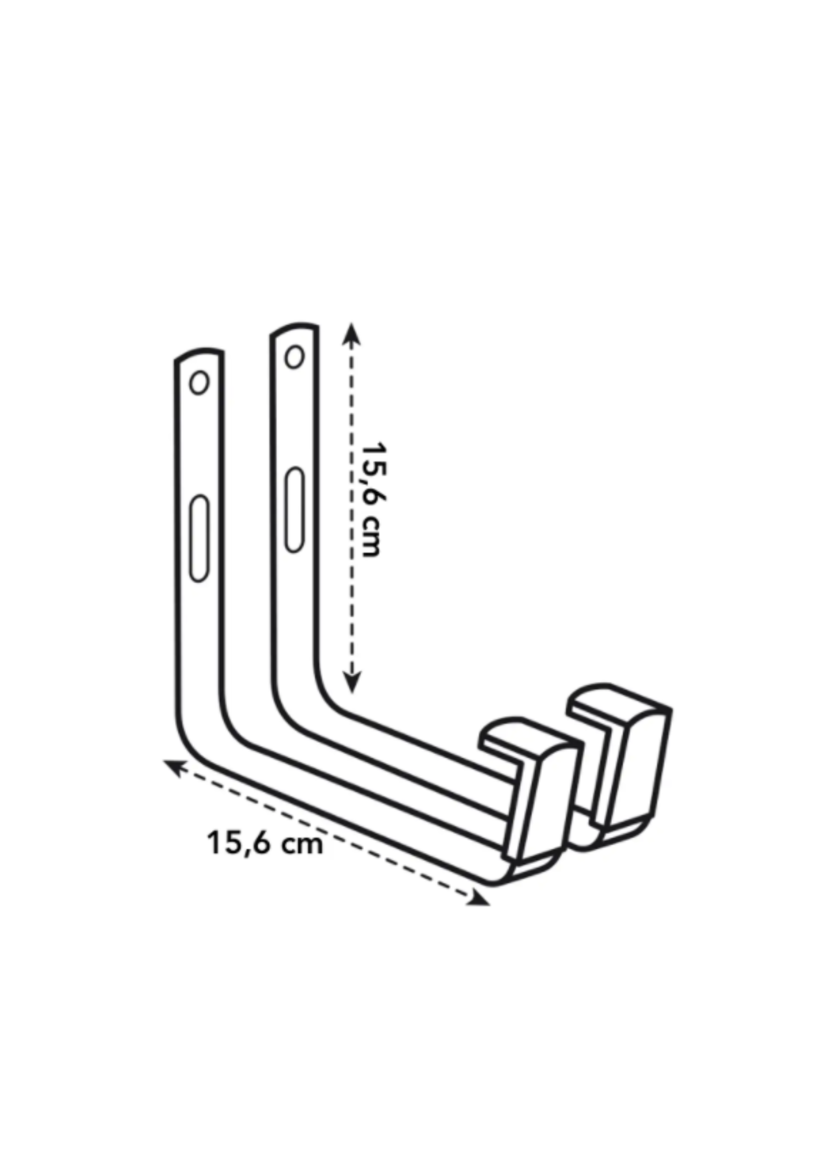 Support de balcon en métal (lot de 2 pièces)