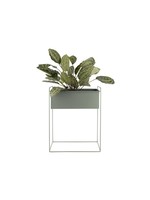 Iron planter on stand M [straight] 43 x 19,5 x 55cm - Jungle green