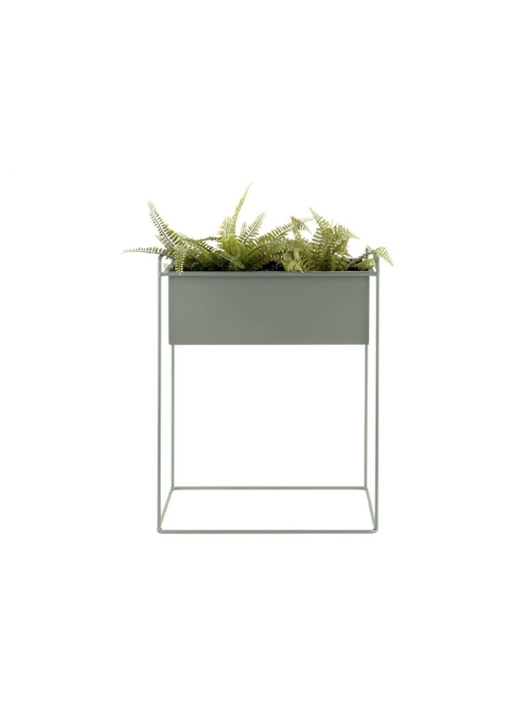 Essence Iron planter on stand L [straight] 51 x 24 x 65cm - Jungle green