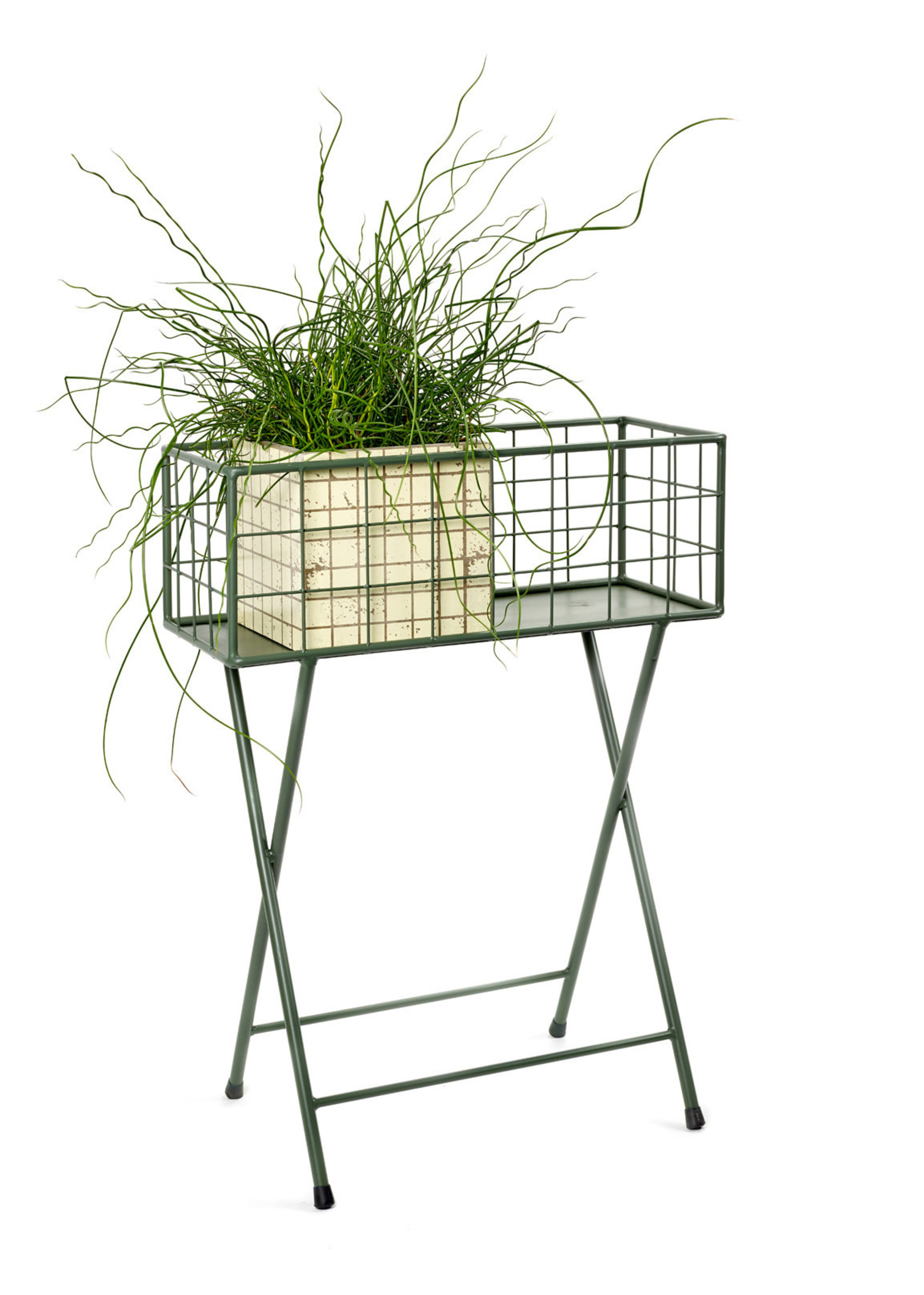 Planter Grid  60x25 h78 cm - Kaki