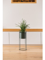 Essence Iron planter on stand M [round] Ø17 h16, total height 47 - Jungle green