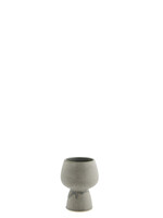 Stoneware flower pot Ø7 h12 cm - Bulbie grey/green