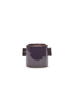 Pot with handles Ø9,5 h10 - aubergine