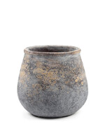 Rustic pot Ø13 h17 - Black