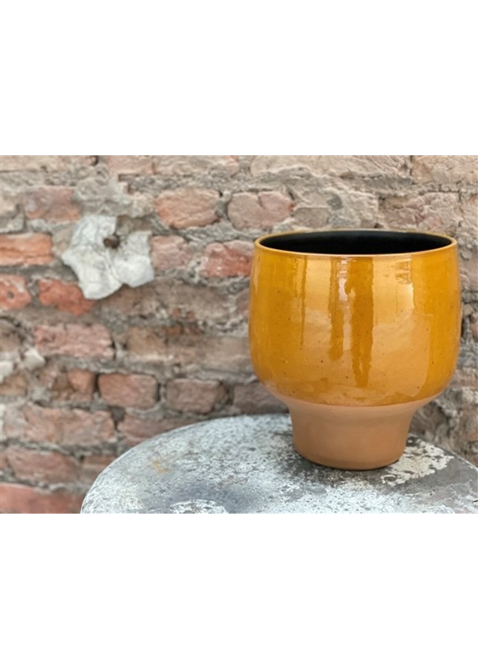 Cocoon Design Pot Voetje  Ø18,5 h14 - Yellow