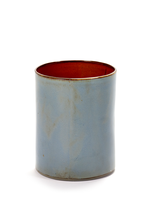 Vase cylinder Ø11 h16- Smoky blue