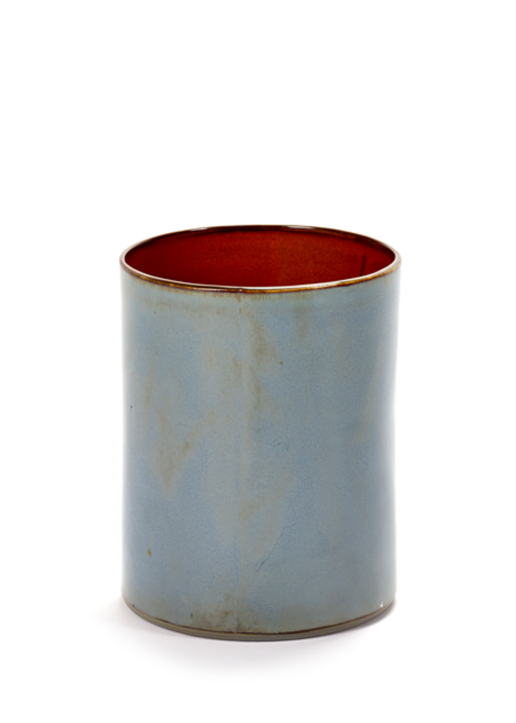 Vase cylinder Ø11 h16- Smoky blue