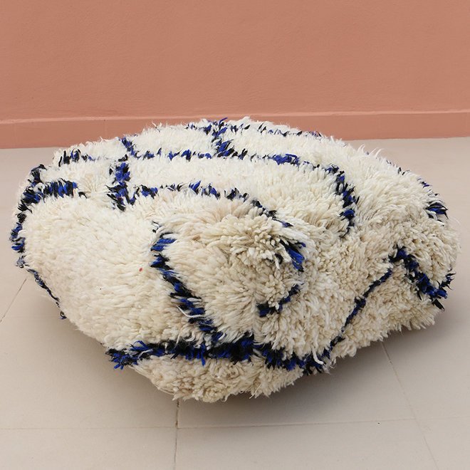 Moroccan pouf 'Blue Sky'